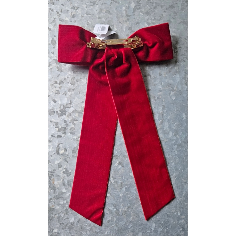 J.Crew Velvet Bow Hair Clip - Picture 5 of 6